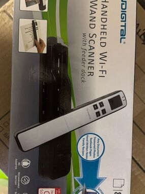 PanDigital 8.5x14.0” Handheld Wireless Scanner wand with Feeder Dock. New in Box